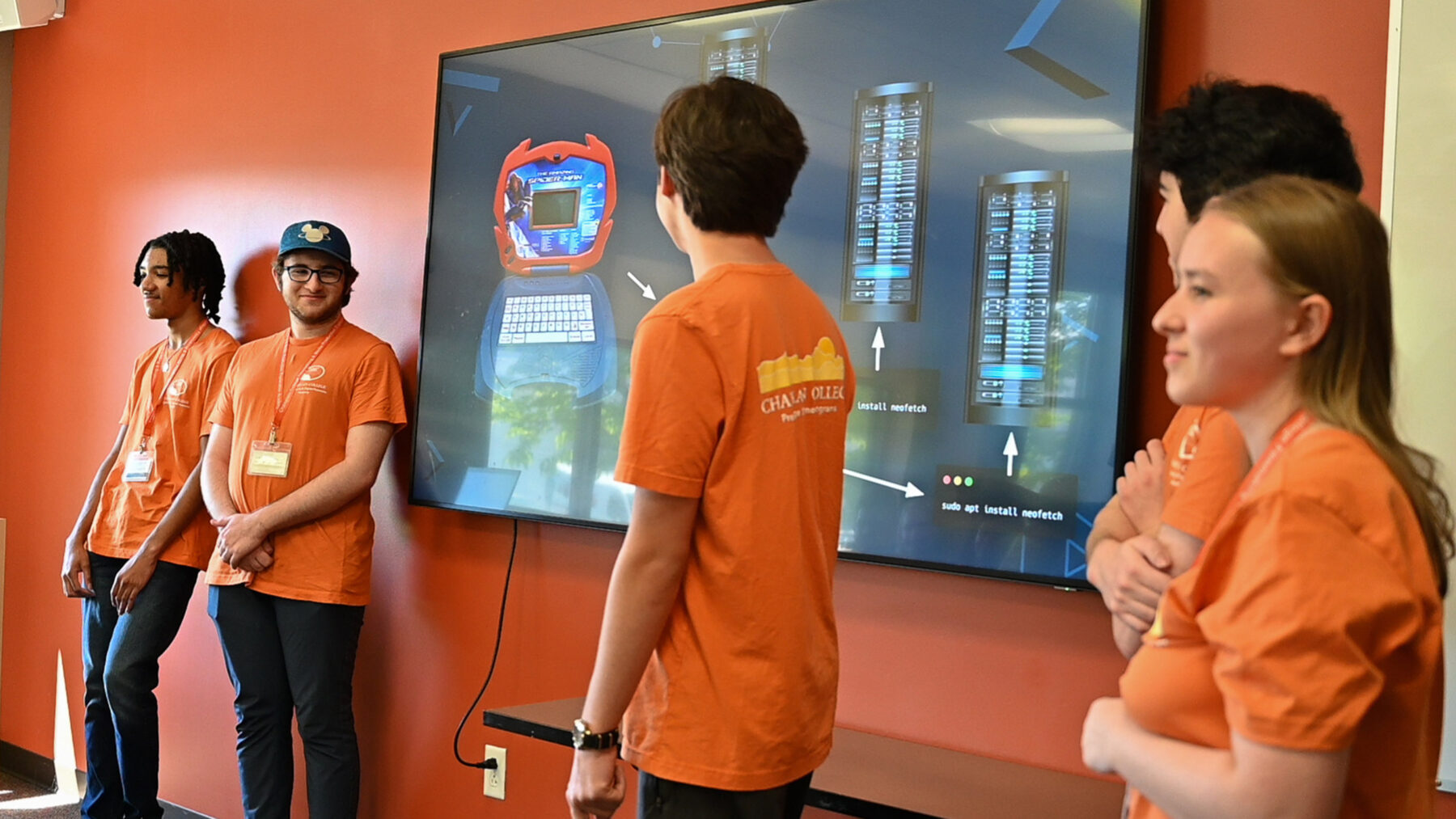 pre-college students give cyber security presentations