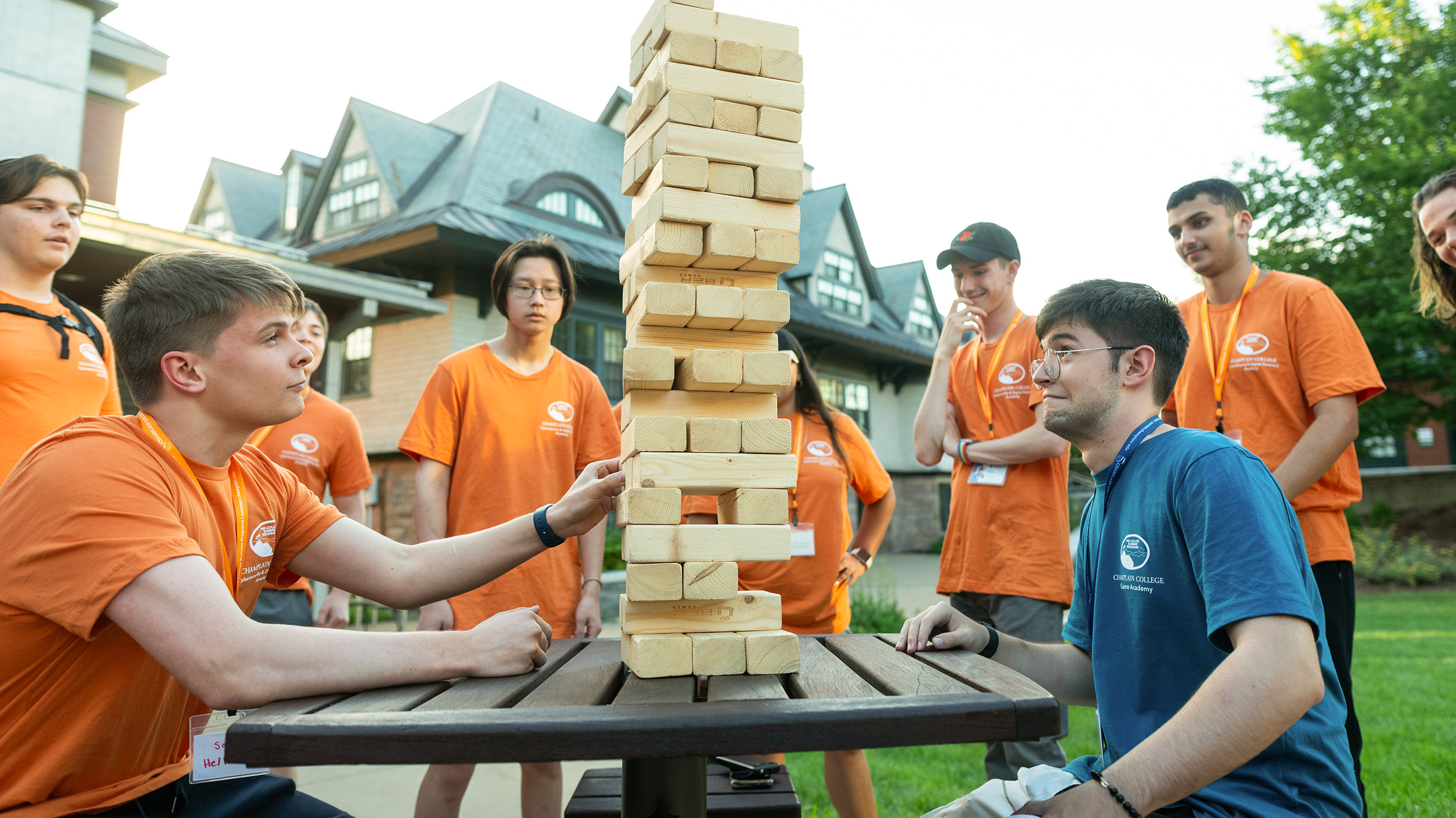 pre-college students play